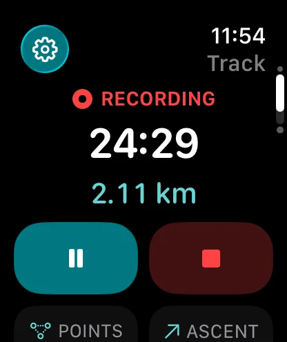 Track recording on Apple Watch